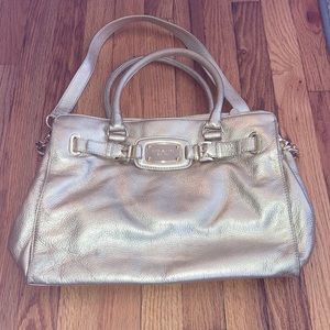 Michael Kors Gold Leather bag